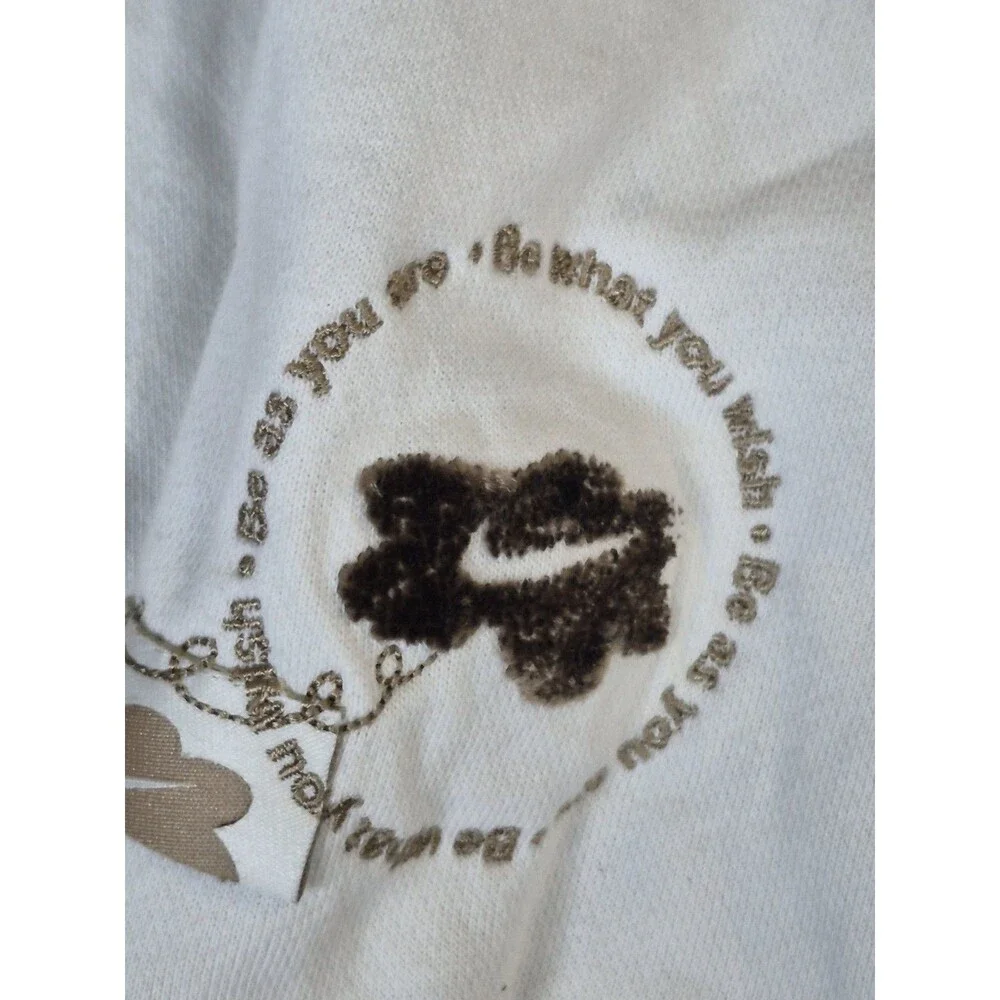 Nike Color Clash Sweatshirt Women Sz Large Brown White Colorblock Oversized Crop